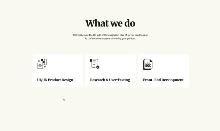 gif showing a false or decorative interaction on a website